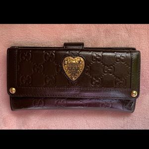 COPY - Gucci Babouska Continental Heart Crest Bi- Fold Wallet